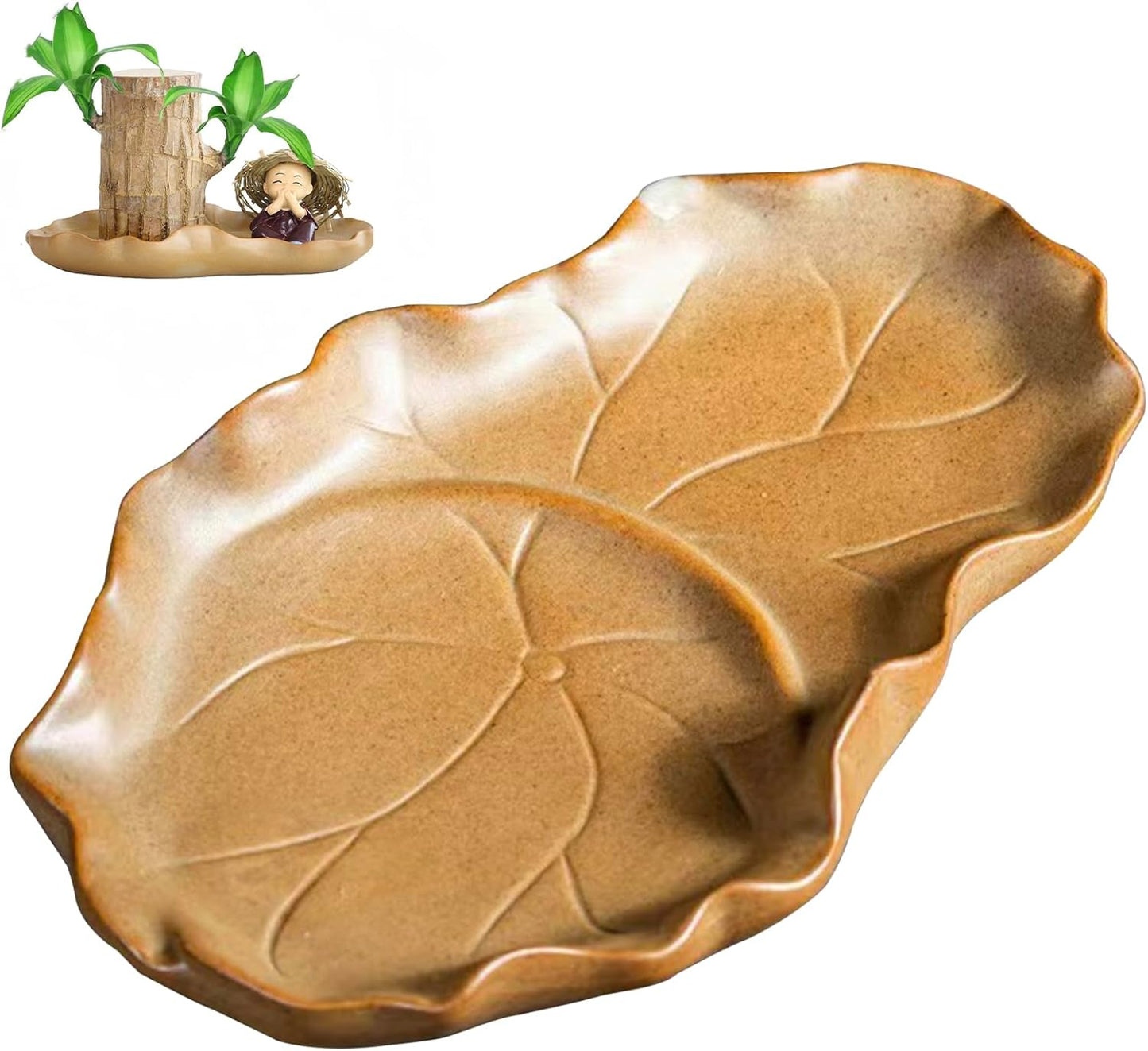 Ceramic Brazilian Wood Leaf Pot